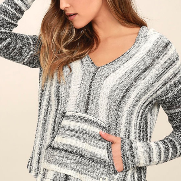 Billabong Island Baja Black and Cream Hoodie - Picture 3 of 5